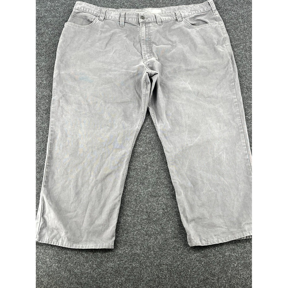 Carhartt Rugged Flex Relaxed Fit Canvas Work Pants Men 46x30 Gray Cotton Utility